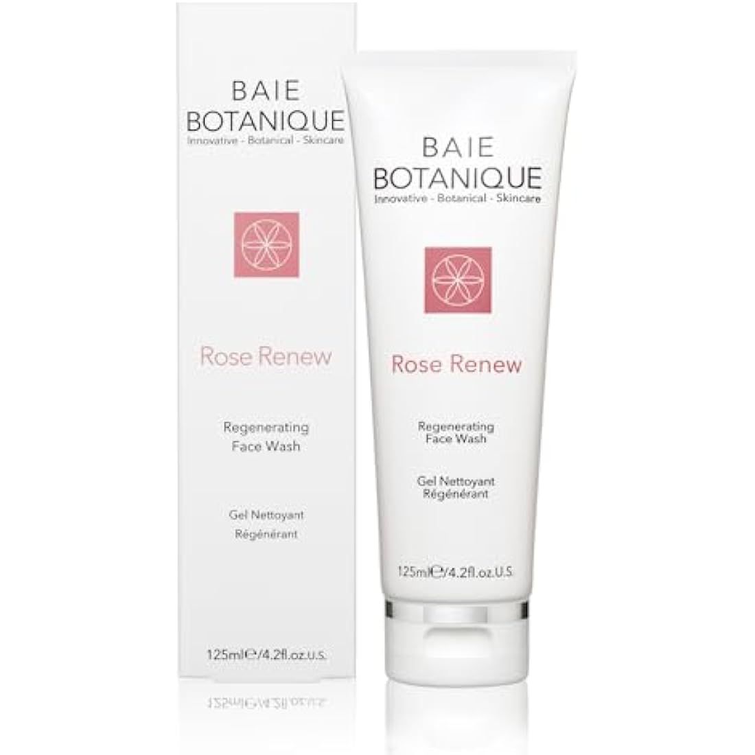 Baie Botanique Rose Renew - Organic Non Toxic Face Wash - Rose Water & Aloe Vera - Natural - Vegan - No Irritants - Paraben Free - Sensitive Safe - Vitamin C - Seabuckthorn - 125ml