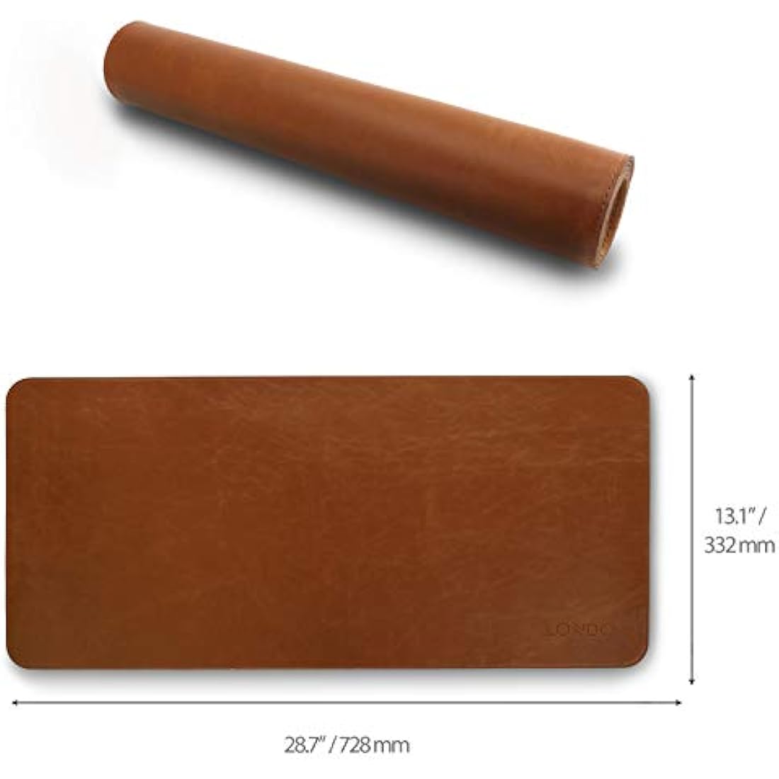 LONDO Leather Mousepad - Extended Desk Mat - Smooth Surface & Non-Slip Base