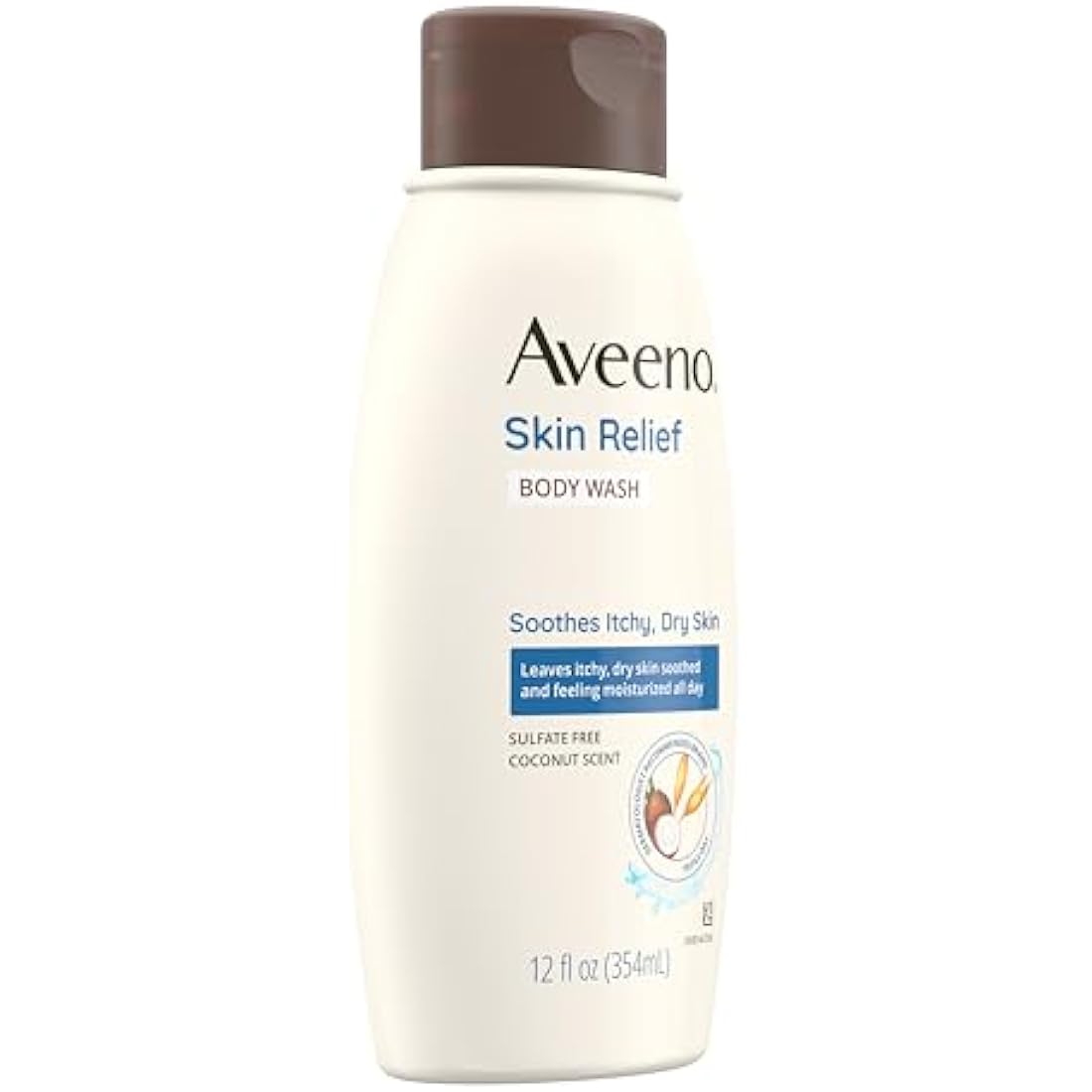 Aveeno Skin Relief Gentle Scent Body Wash For Sensitive Skin, Nourishing Coconut, 12 Fl. Oz