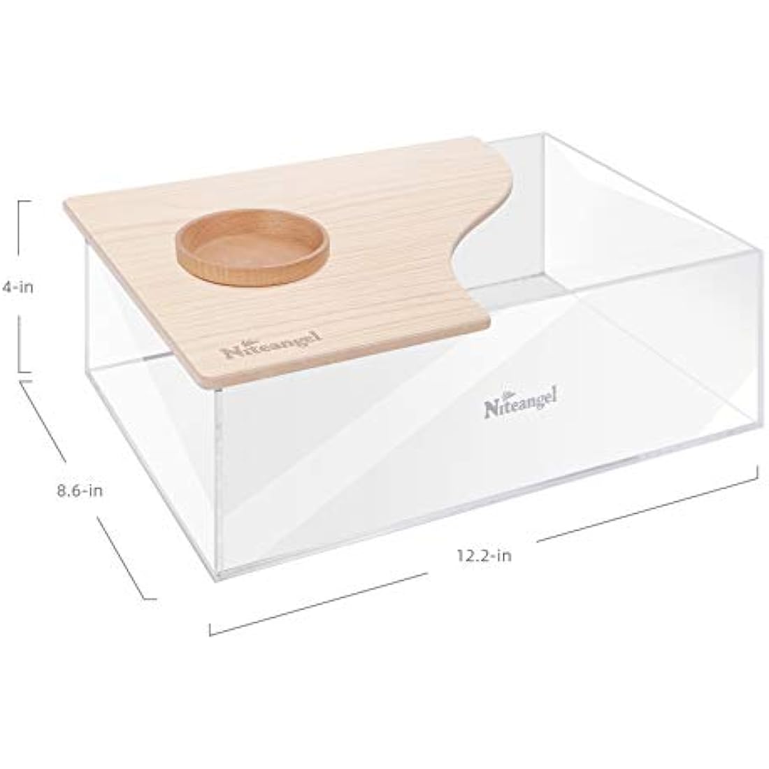 Niteangel Small Animal Sand-Bath Box - Acrylic Critter's Sand Bath Shower Room & Digging Sand Container for Hamsters Mice Lemming Gerbils or Other Small Pets