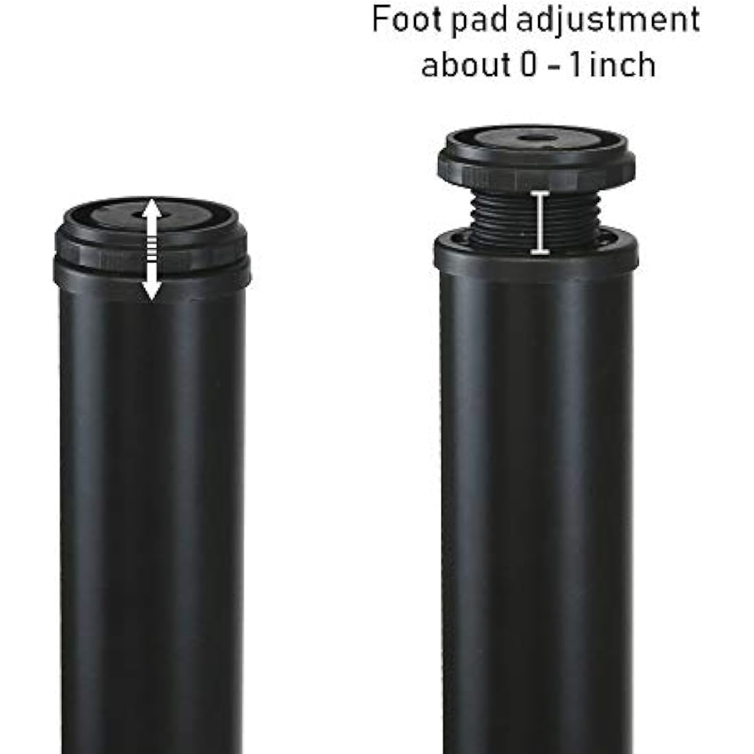 QLLY Table Legs 70cm/27.5 inch Adjustable Metal Desk Legs, 4 Pcs Furniture Legs, DIY Office Table Leg (70cm, Black)