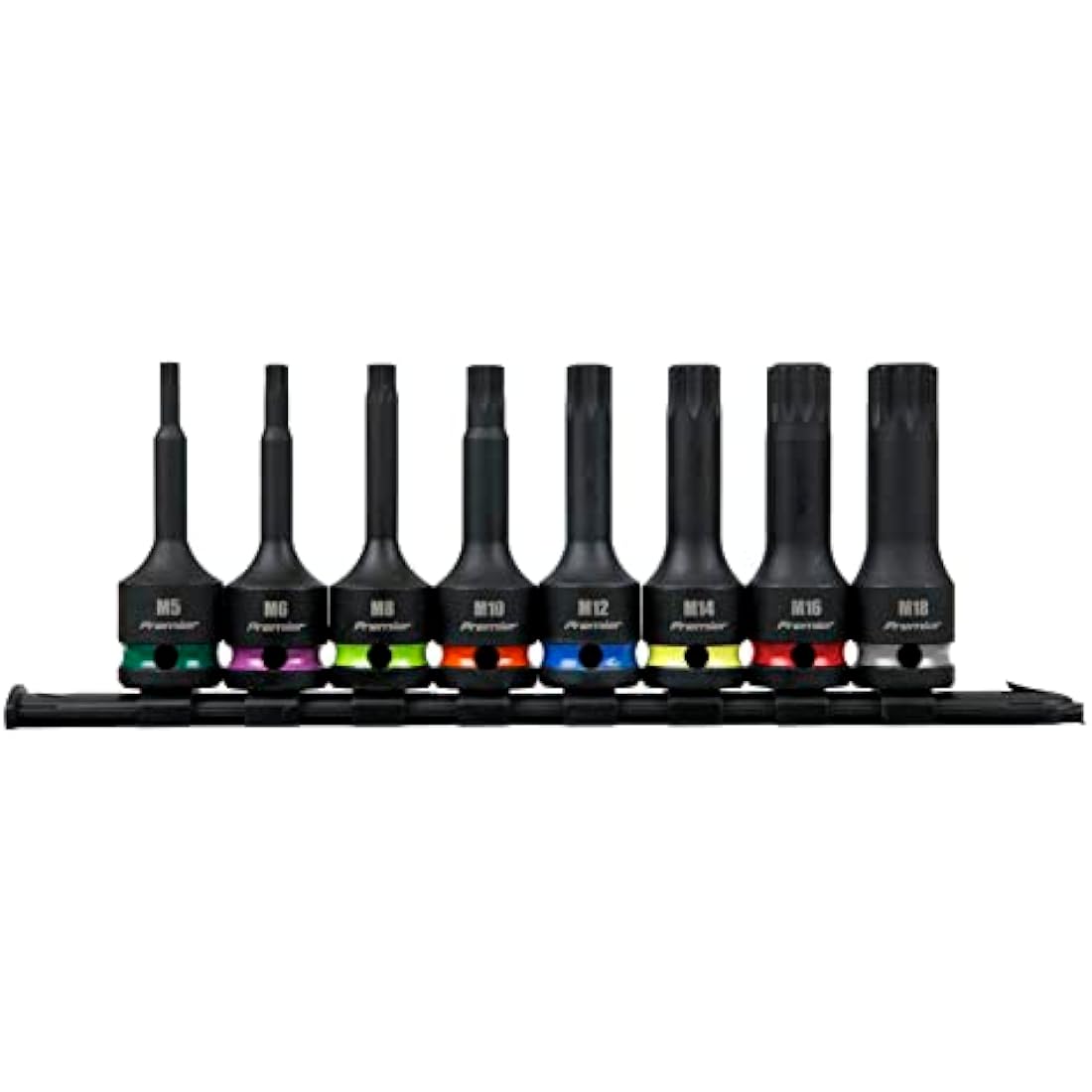 Sealey Spline Impact Socket Bit Set 8pc 1/2" Sq Drive - AK56004