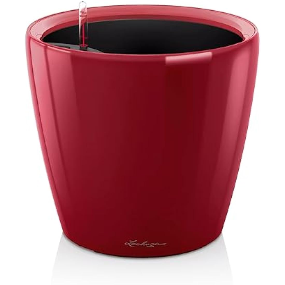 Lechuza Self Watering Plant Pot CLASSICO 50 LS Garden Flower Indoor and Outdoor Plastic Planter with Drainage Hole D50 H47 cm Red High-Gloss