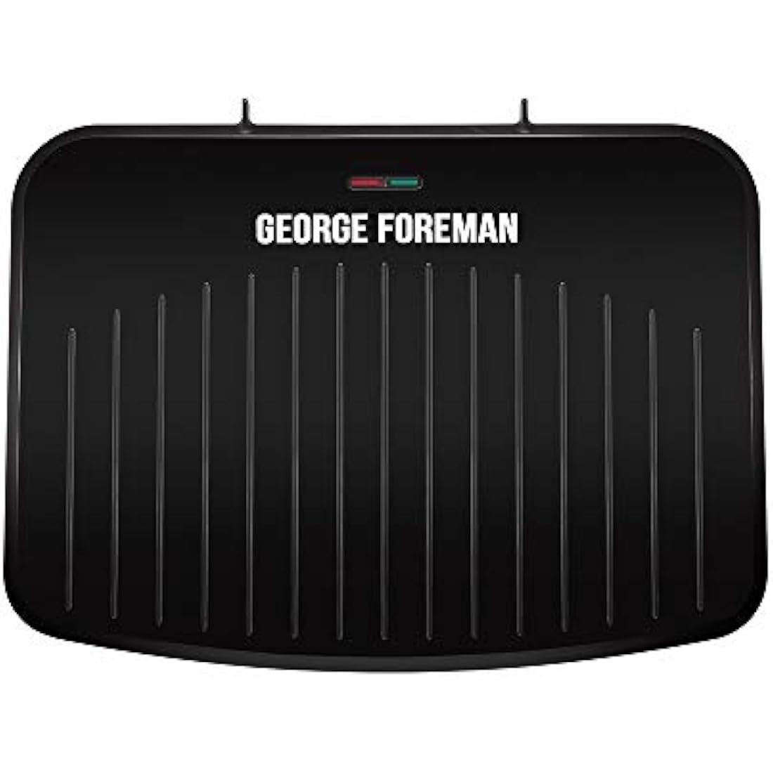 George Foreman Large Electric Fit Grill [Non stick, Healthy, Griddle, Toastie, Hot plate, Panini, BBQ, Energy saving, Vertical storage, Easy clean, Drip tray, Ready to cook light] Black, 2400W 25820
