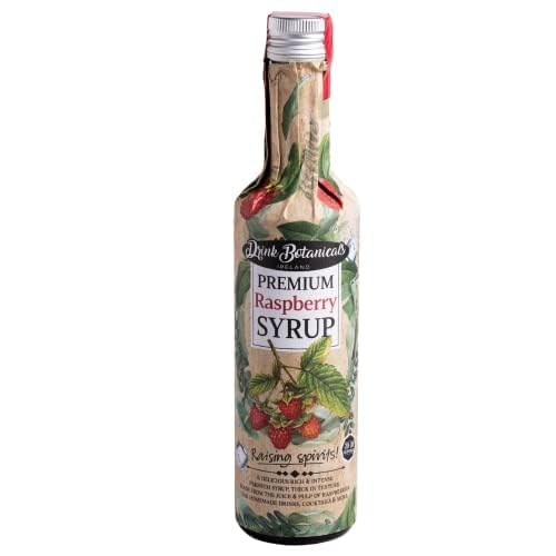Drink Botanicals Ireland Raspberry Syrup | Made from Raspberry Juice & Pulp| Natural Fruit Content | Flavored Syrup for Beverages | 30 Servings 500ML