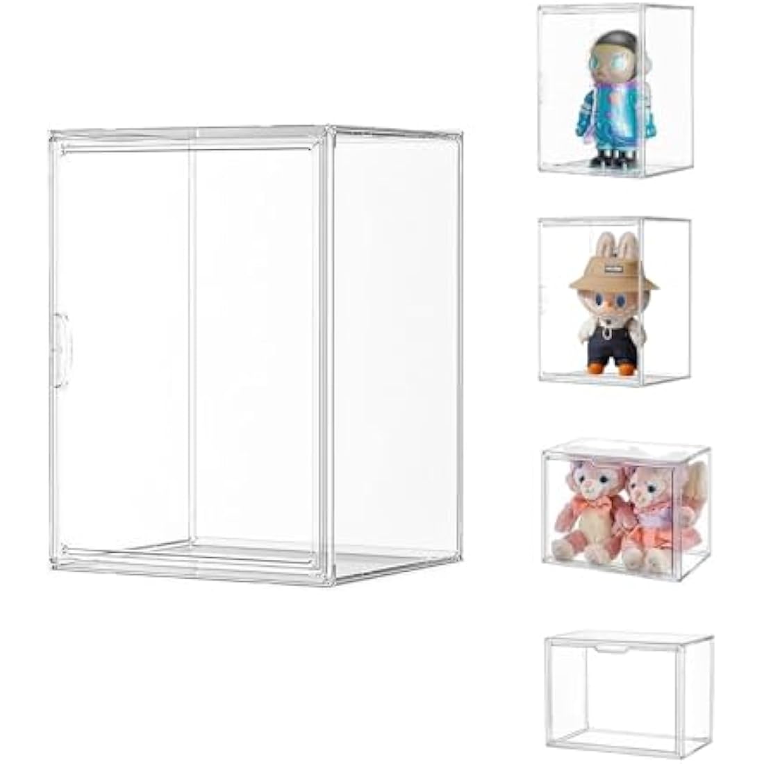 Siyecioa Acrylic Display Case for Collectibles, Transparent Acrylic Display Box with Door, Organizer & Protectors for Pop Figures, Funko Pop、Blind Box、Lego、Minifigure Figurines、Trophy（36×27×27cm）