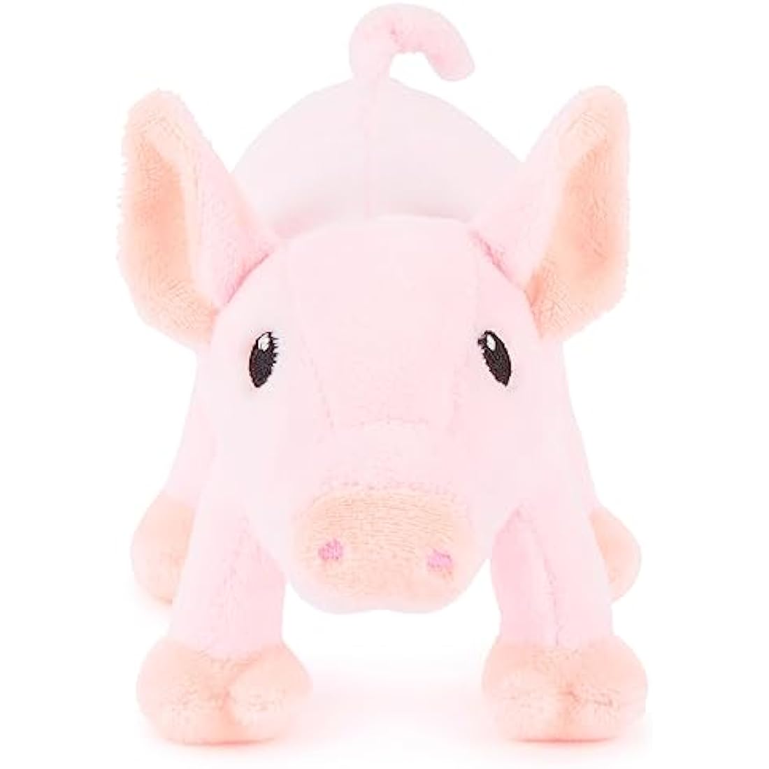Zappi Co 100% Recycled Plush Piglet Toy (14cm Length) Stuffed Soft Cuddly Eco Friendly animals Collection For New Born Child First kid pig