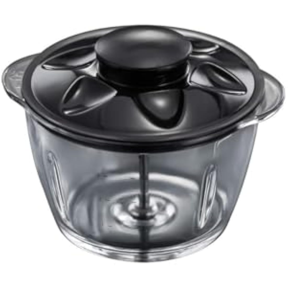 Russell Hobbs Desire Electric Fruit & Vegetable Mini Chopper, 1L glass bowl with 500ml food capacity & storage lid, Dishwasher safe parts, Stainless Steel blades, One touch operation, 200W, 24662