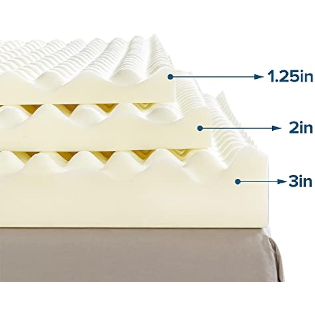 ZINUS 2 Inch Swirl Copper Cooling Memory Foam Mattress Topper/Antimicrobial & Odor Resistant/Airflow Design, Full