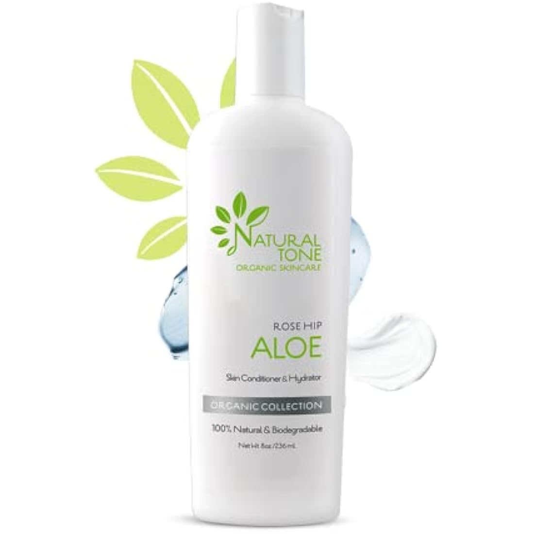 Natural Tone Organic Skincare Rosehip Aloe Lotion Skin Conditioner and Hydrator 236ml