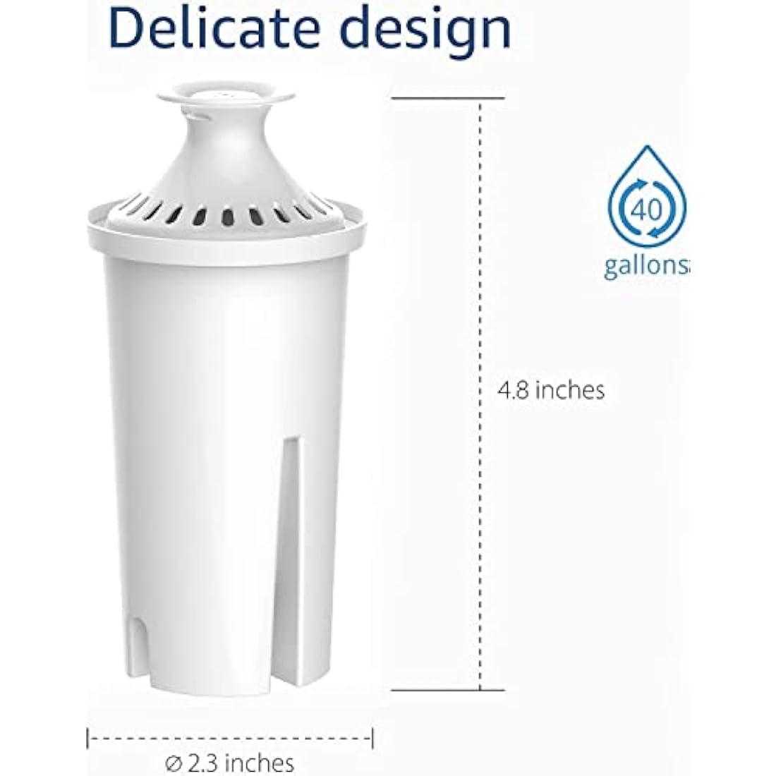 Waterdrop TÜV SÜD, NSF Certified Filter Cartridge, Replacement for Brita® Classic OB03, Mavea® 107007, 35557, PearlCo®, Aqua Optima® RUF916 Water Jug (12)