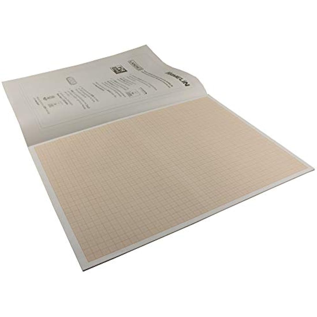 Landre 100050433 mm Pad A3 Pack of 10 80 g/m² Millimetre Paper 20 Sheets Glued Top Line Colour Red Grid Paper Geometry