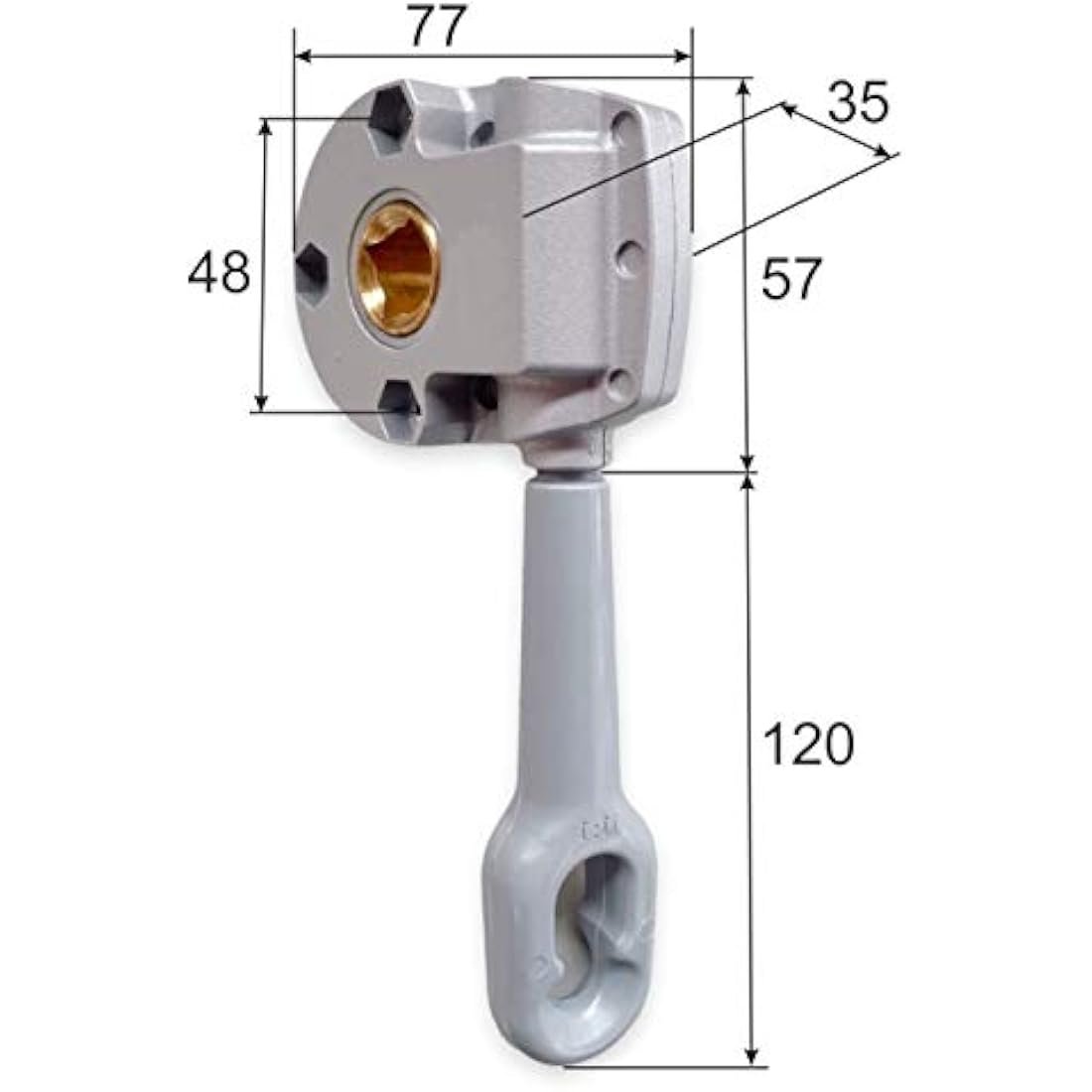 Retractable Awning 1:11 Manual Worm Gear (Includes Mounting Screws to Bracket) white
