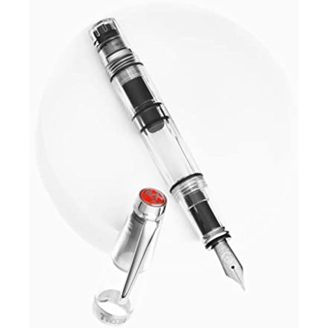 Twsbi Diamond Mini Clear Fountain Pen, Resin, Metal, Transparent - M