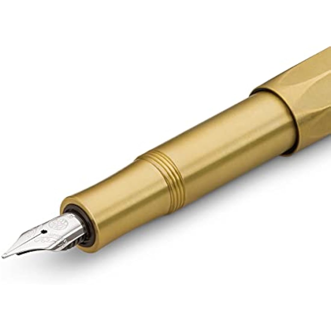 Kaweco BRASS SPORT Fountain Pen I Exclusive Brass Reservoir Pen for Ink Cartridges Including Retro Metal Box I Writing Instrument 13 cm I Nib: B (Broad)