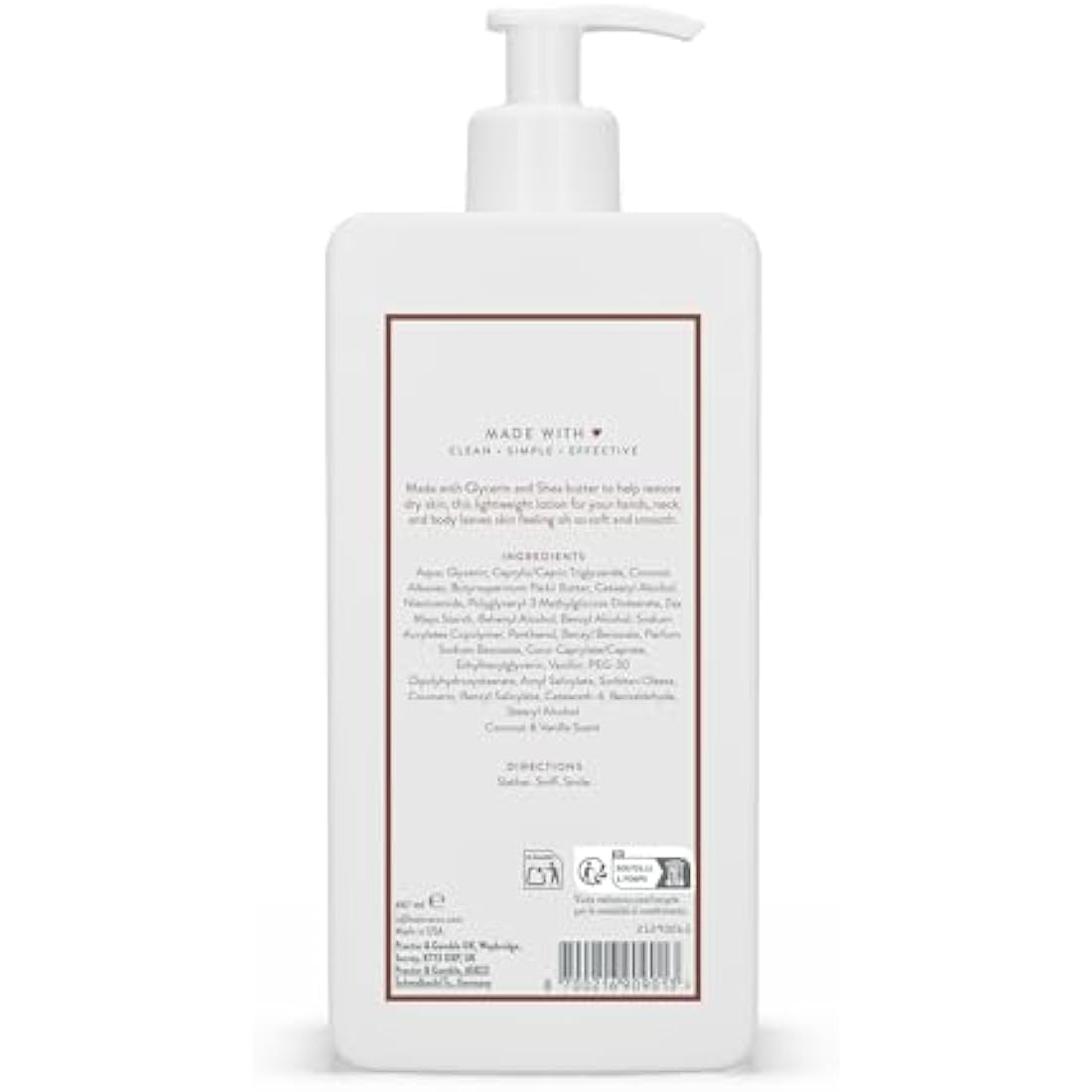 Native Body Lotion for Men & Women - Silicone & Dye Free - Coconut & Vanilla Scented Hand Lotion + Body Moisturizer for Dry Skin - Naturally Derived with Shea Butter & Glycerine (3 Pack, 487ml)