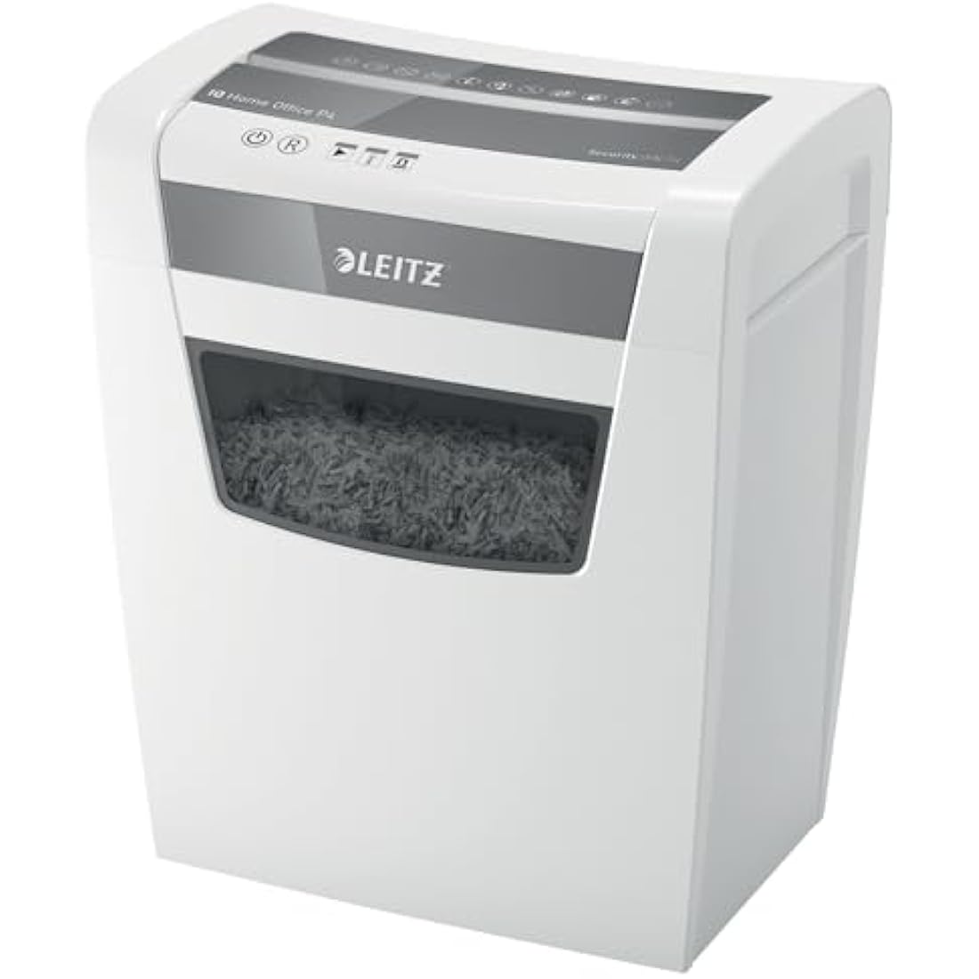 Leitz IQ Home Office Cross Cut Paper Shredder, Shreds 12-10 Sheets (70-80 gsm), 23L Bin, White, 80091000