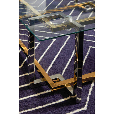 Bosie Moyo Blue And White Round Rug