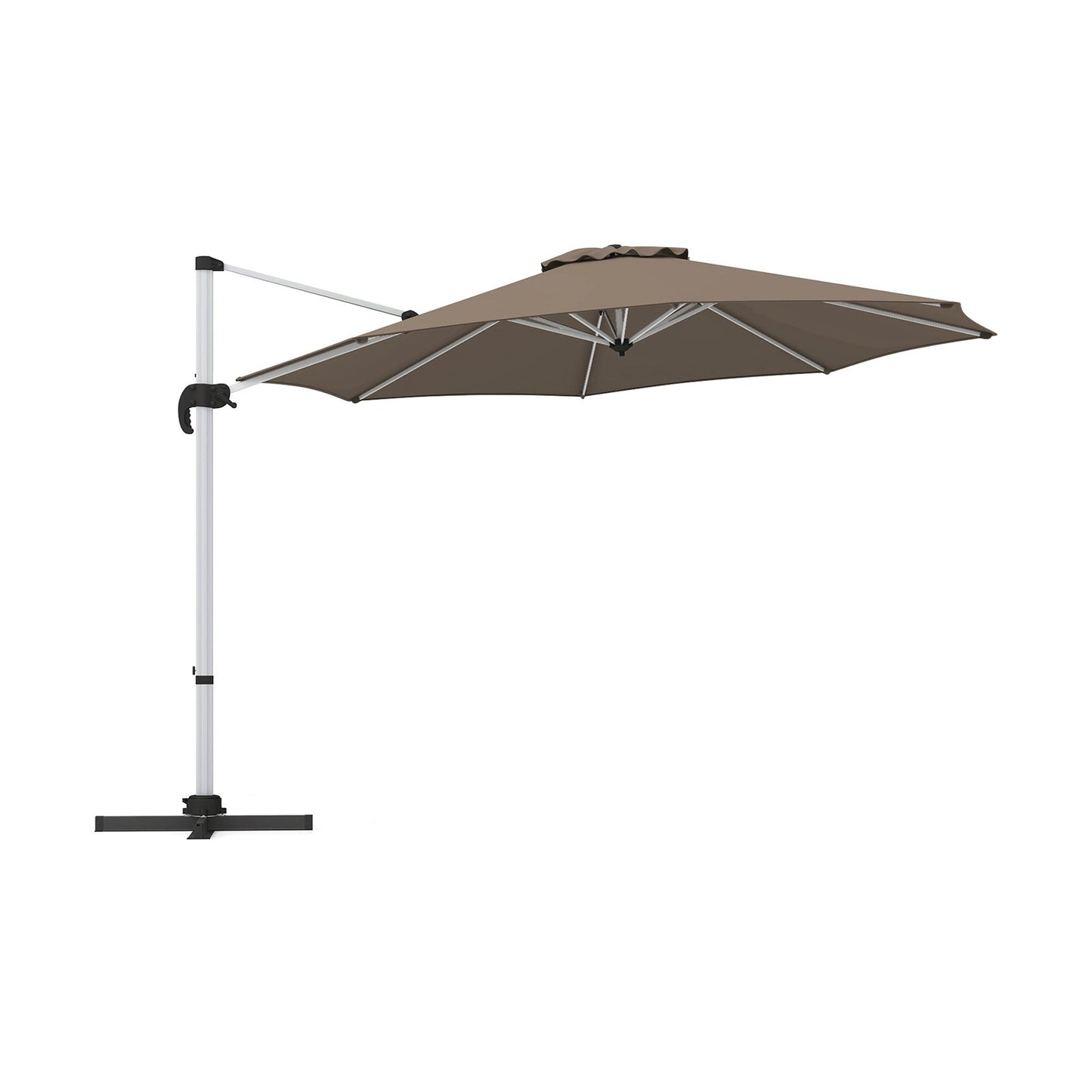 325 cm Outdoor Patio Umbrella with 360° Rotation-Beige