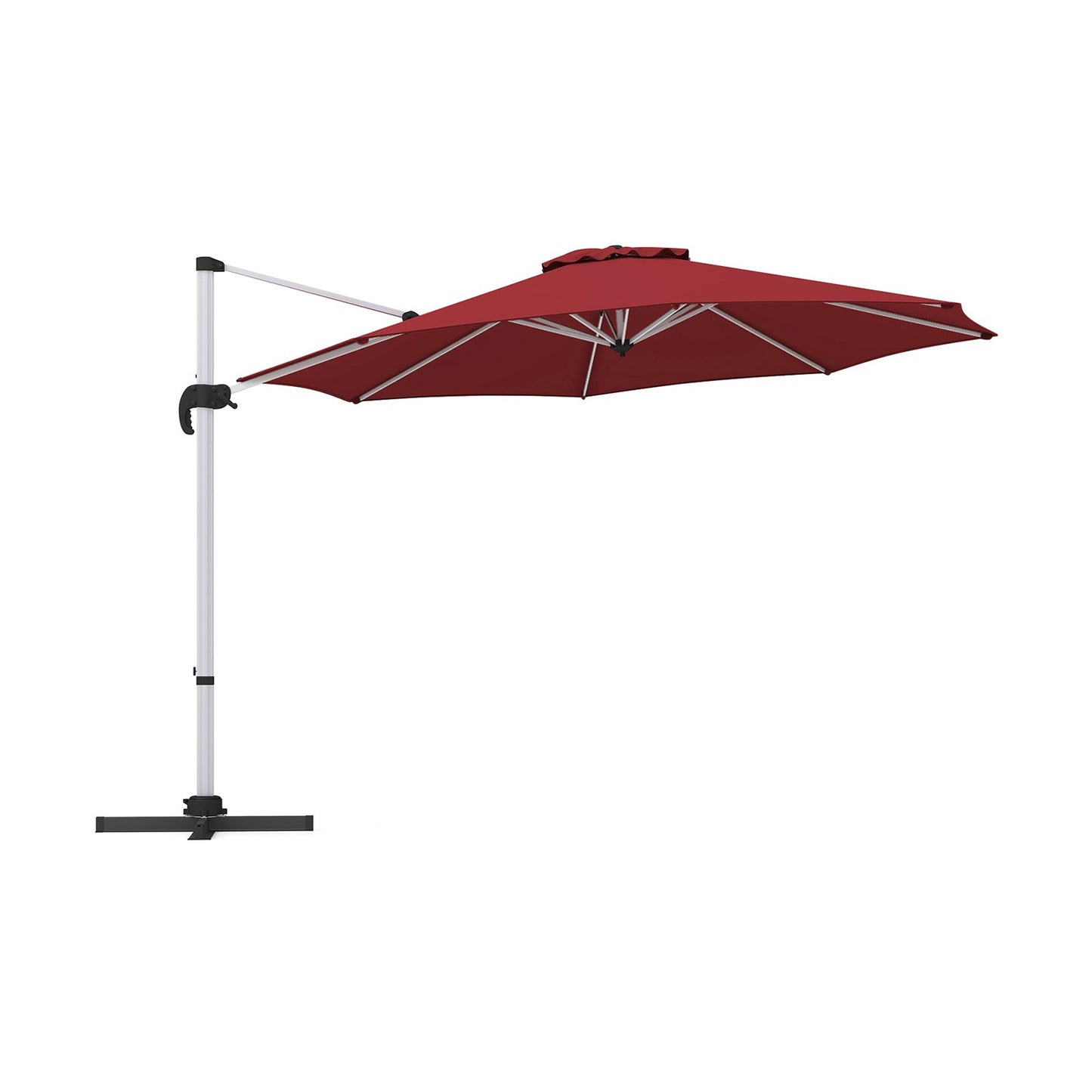 325 cm Outdoor Patio Umbrella with 360° Rotation-Beige