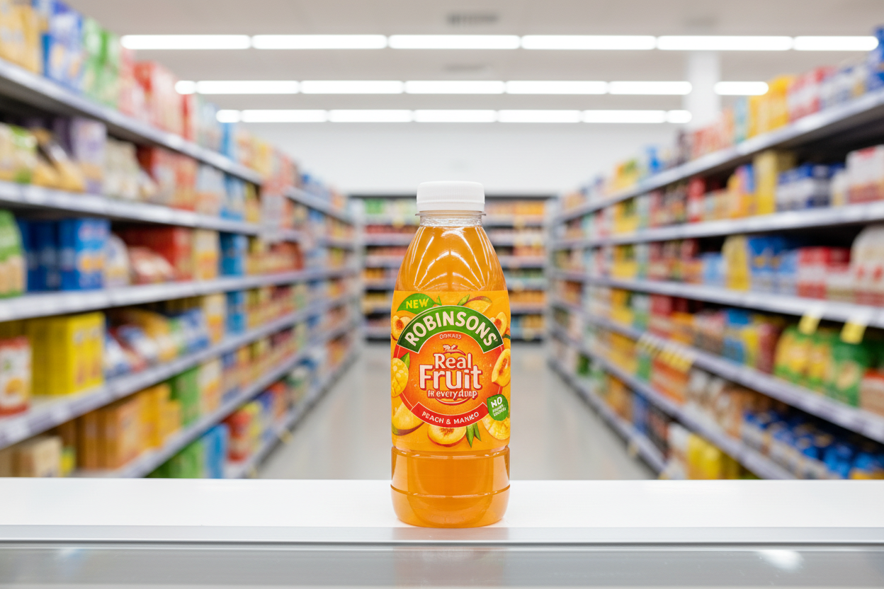 12 x Robinsons Ready To Drink Peach & Mango Juice Drink 500Ml