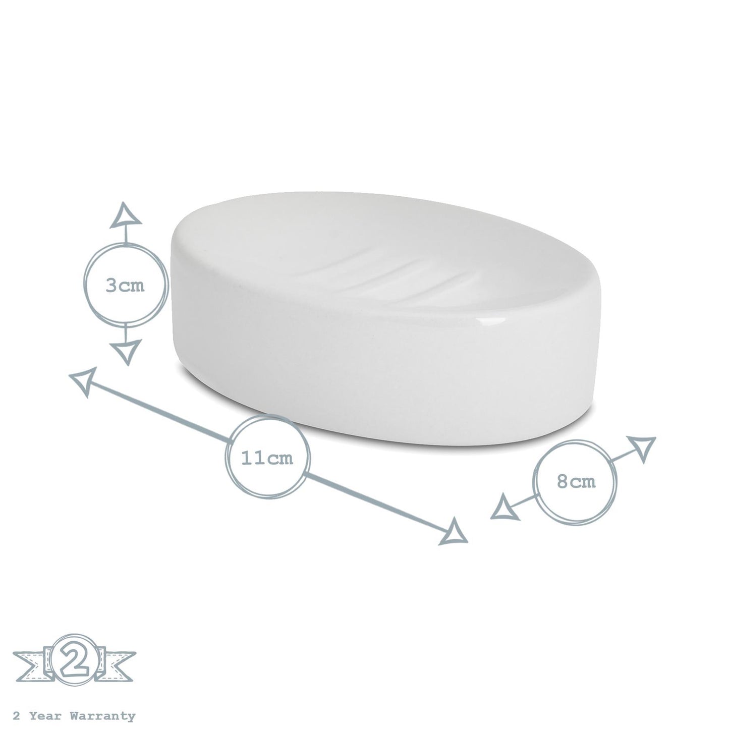 White Ceramic Soap Dish