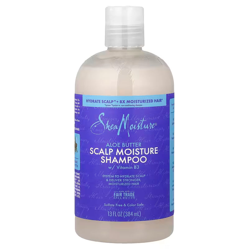 SheaMoisture Scalp Moisture Shampoo, Aloe Butter for Dry Scalp & Hair 13 fl oz (384 ml)