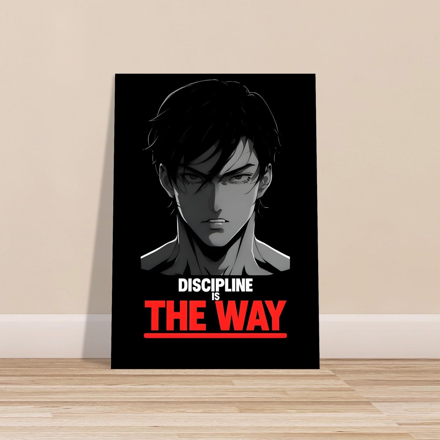 Discipline is the Way - Anime Motivational Wall Art | Empowering Semi-Gloss Print | Inspirational Anime Poster for Home & Office Decor