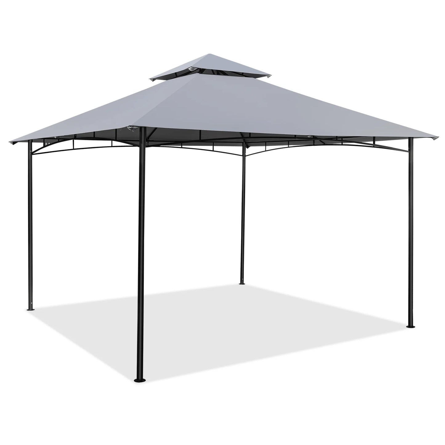 330 x 330 cm Patio Gazebo Outdoor Gazebo with Heavy-Duty Metal Frame-Gray