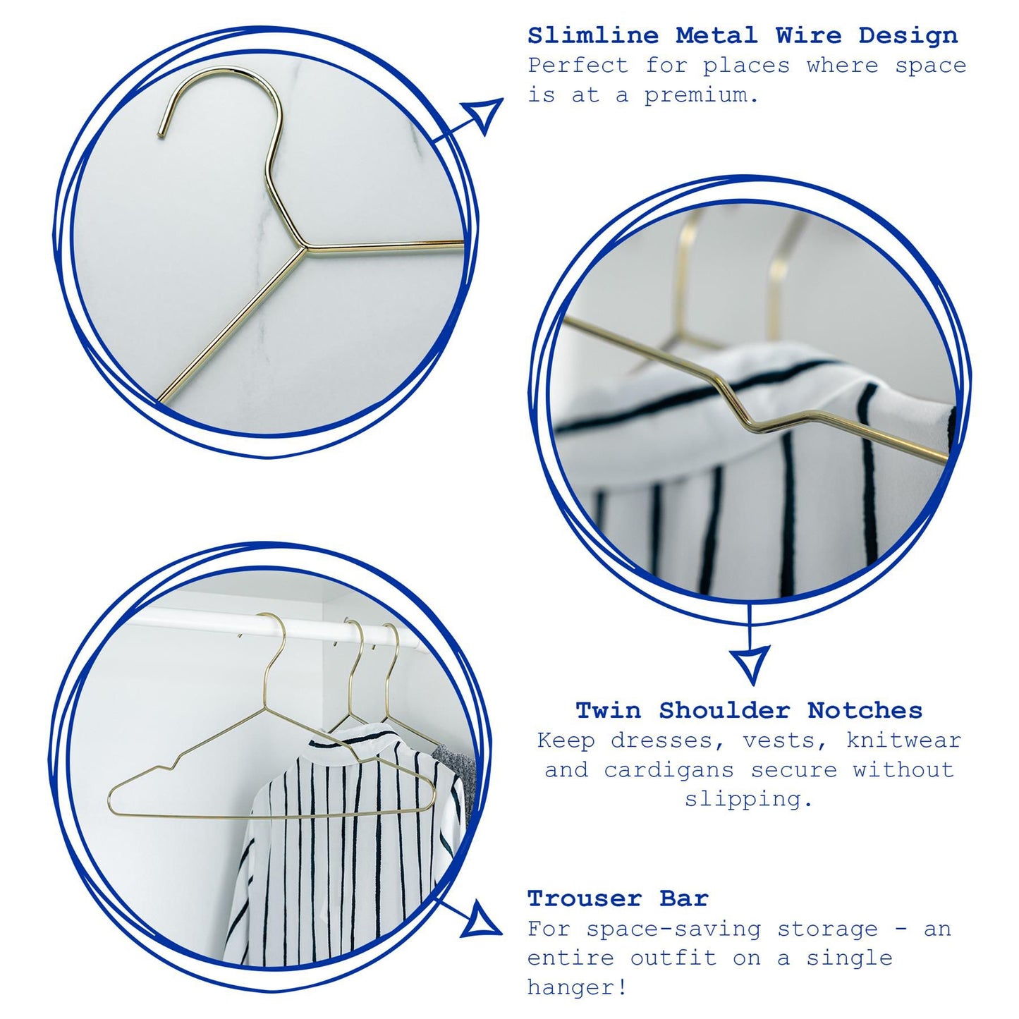 Metal Children's Hangers - Pack of 10