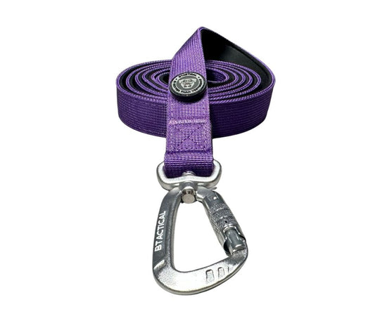 BTactical™ Nylon Carabiner Clip Dog Lead | Extra-Strong Anti Tangle - Lavender Purple