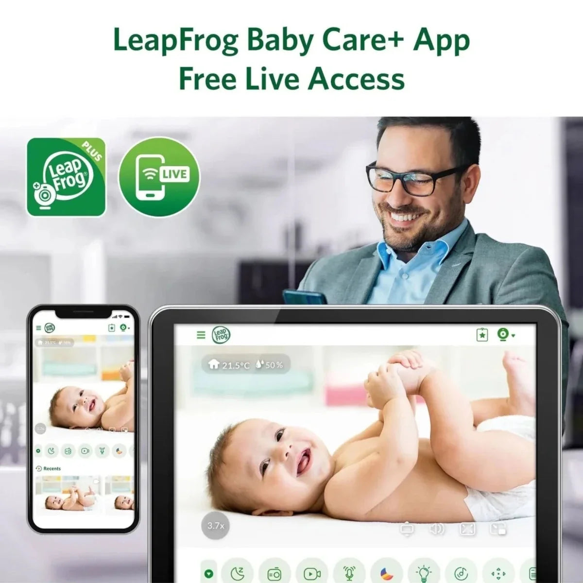 LeapFrog LF5817HD 7" Wi-Fi Smart Video Baby Monitor