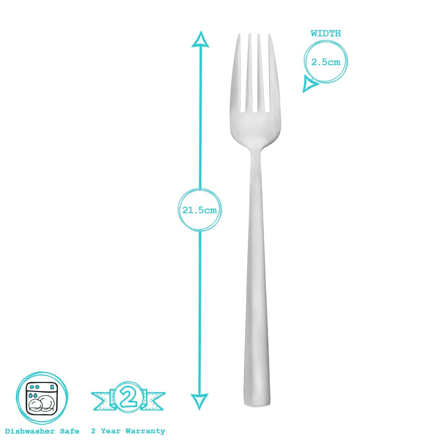 6 x Stainless Steel Dinner Forks