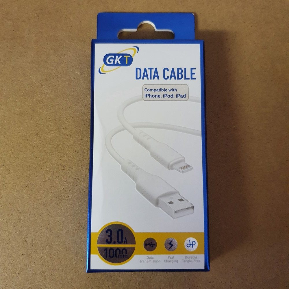 GK Telecom White 8-Pin to USB Cable - 1m