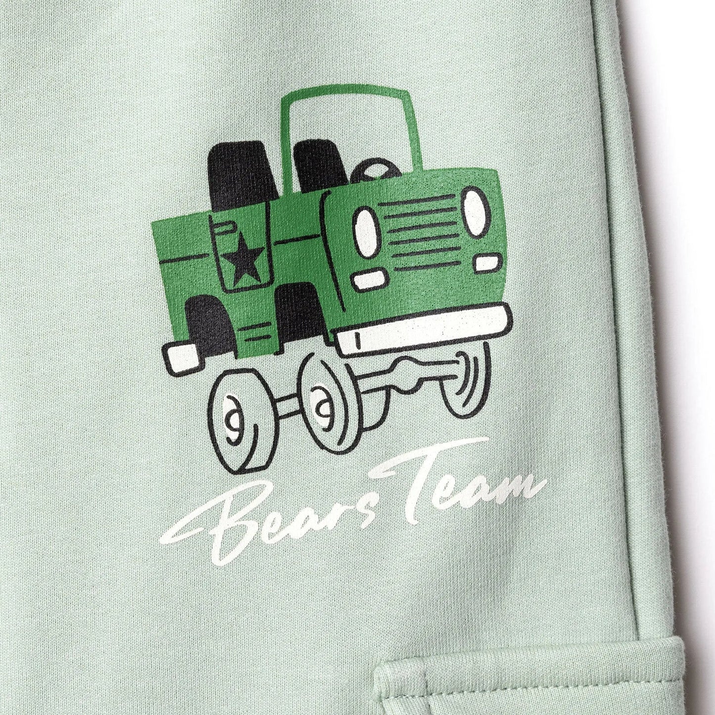HelloBaby Boys Tracksuit Animal Crew Neck Long Leg Long Sleeve - Green