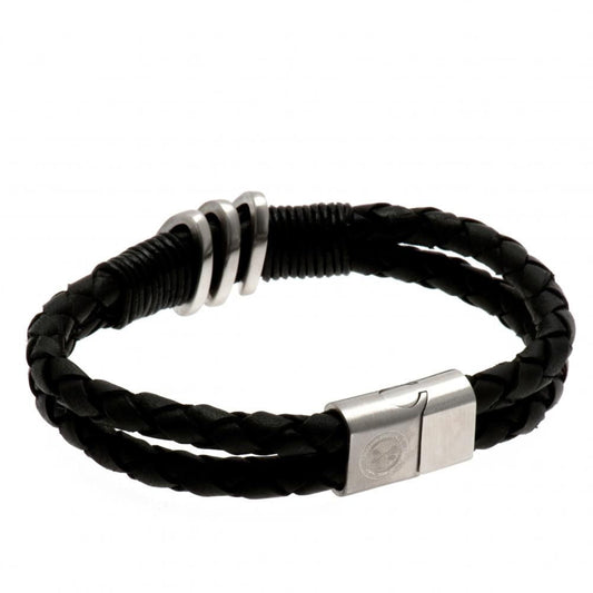 Celtic FC Twin Rope Leather Bracelet