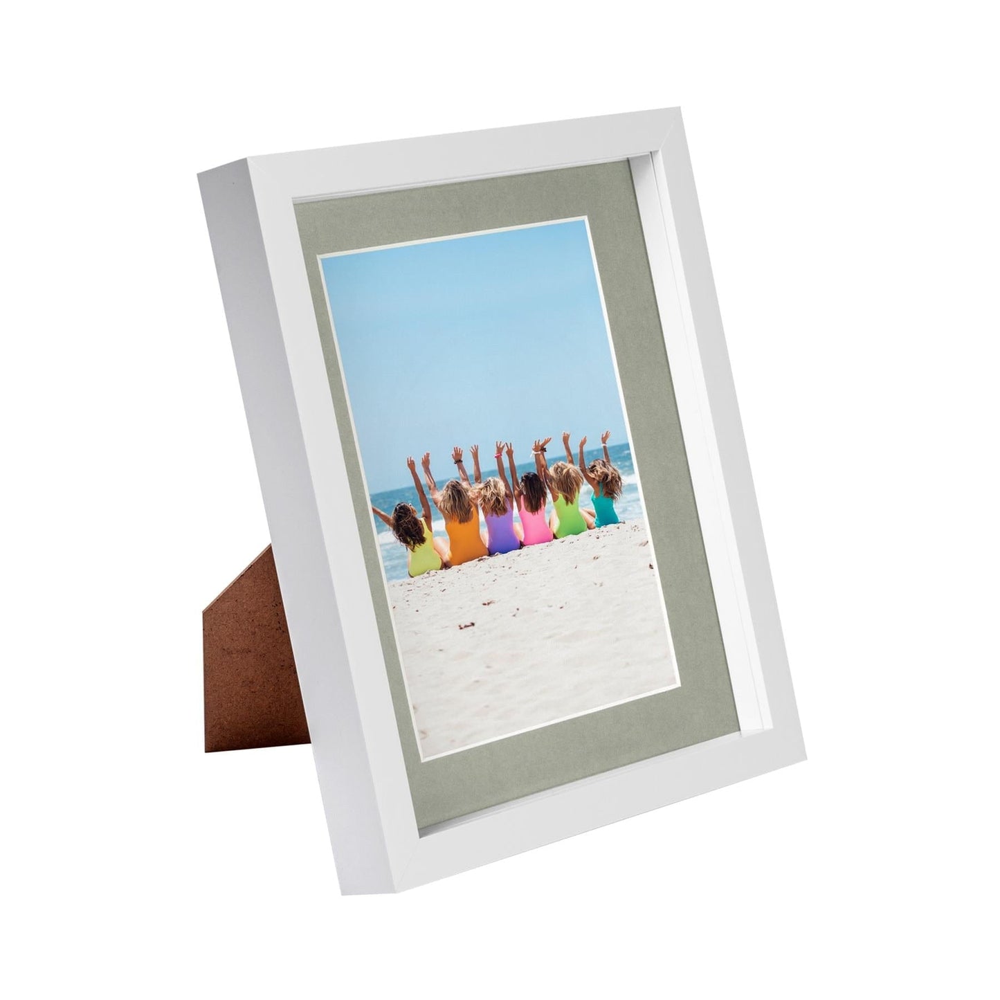 8" x 10" White 3D Box Photo Frame with 5" x 7" Mount