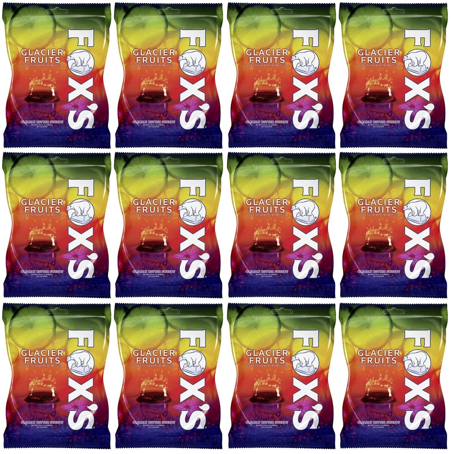 12 x Fox's Glacier Fruits 200G