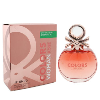 Benetton Colours De Benetton Woman Rose Intenso Eau De Parfum 80ml Spray Women's Fragrance