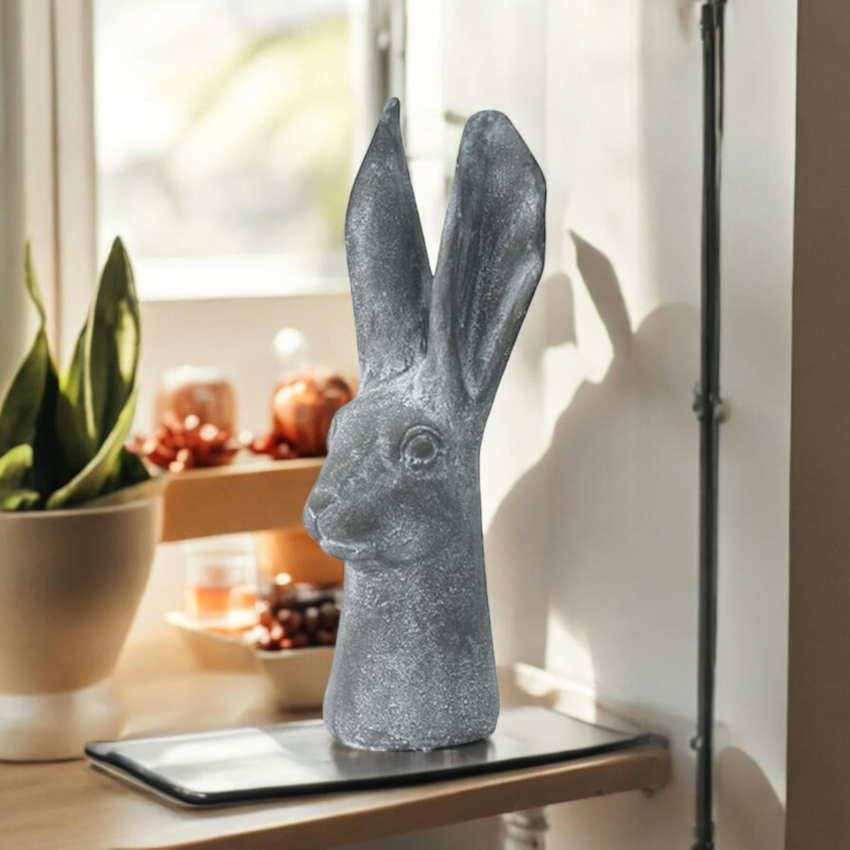 29CM GREY RESIN RABBIT