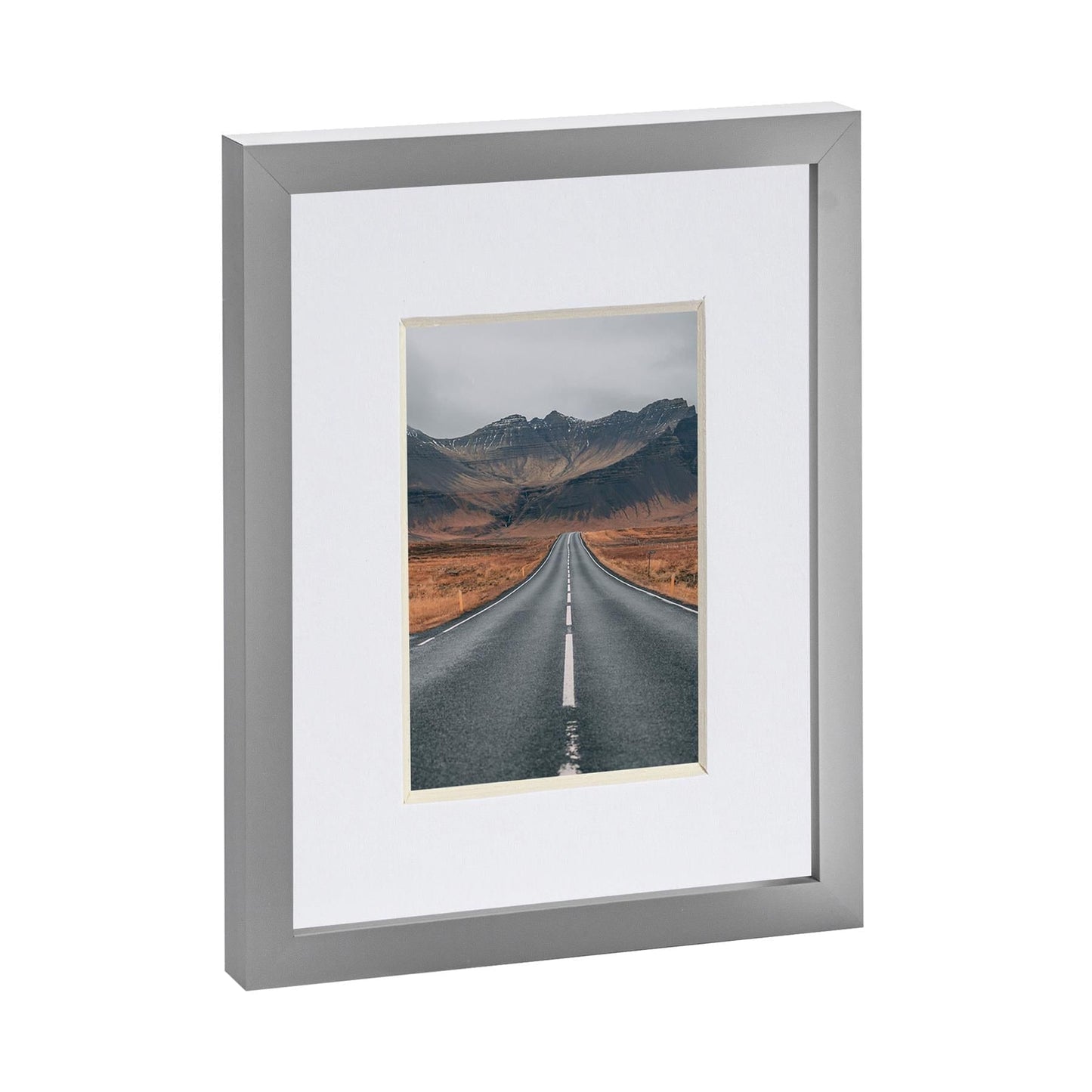 Grey 8" x 10" Photo Frame with 4" x 6" Mount