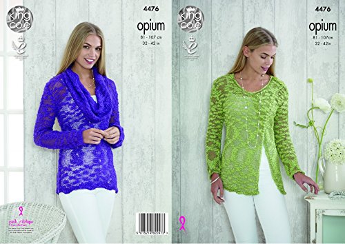 King Cole Ladies Sweaters Opium Knitting Pattern 4476