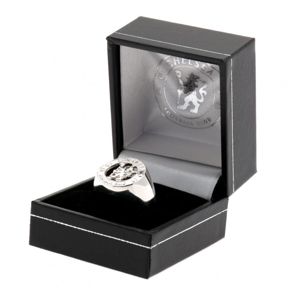 Chelsea FC Sterling Silver Ring Medium Size Lion Design