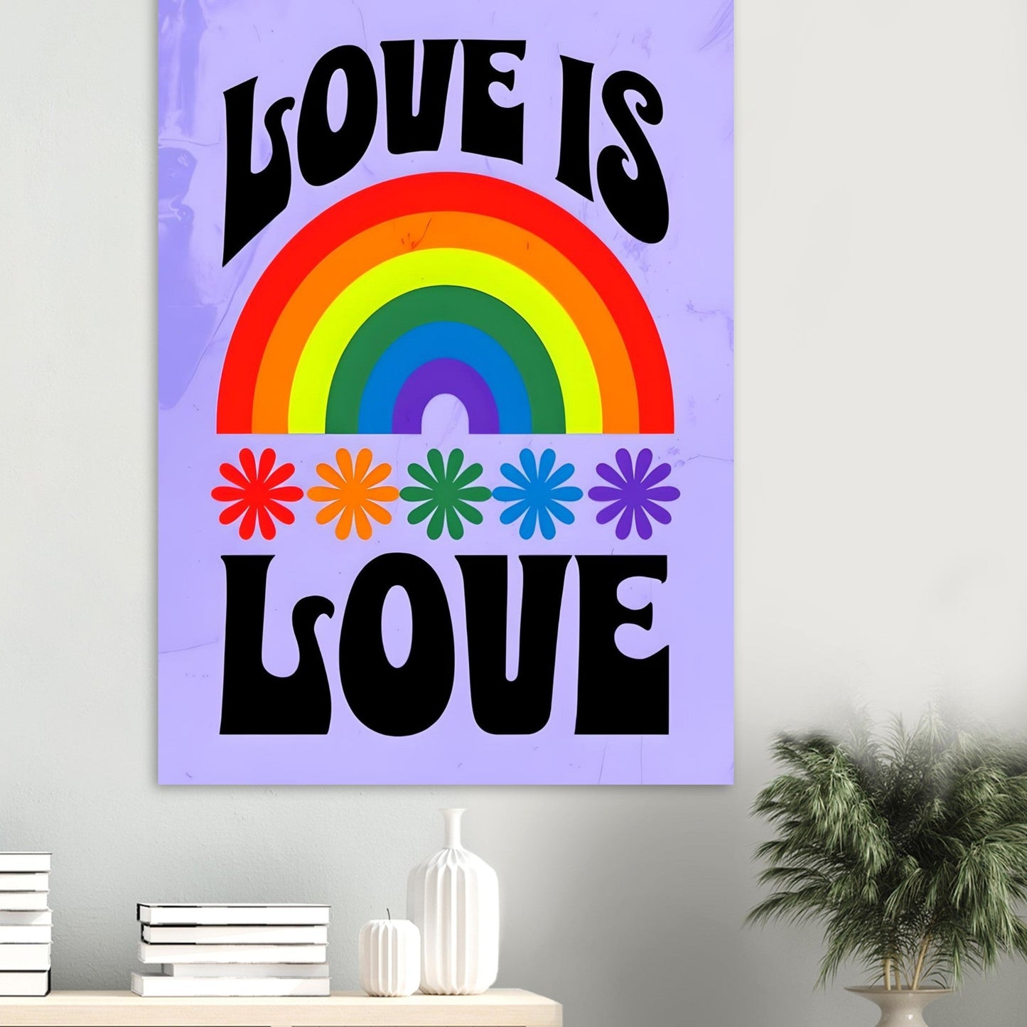 Love Is Love Wall Art – Retro Pride Poster