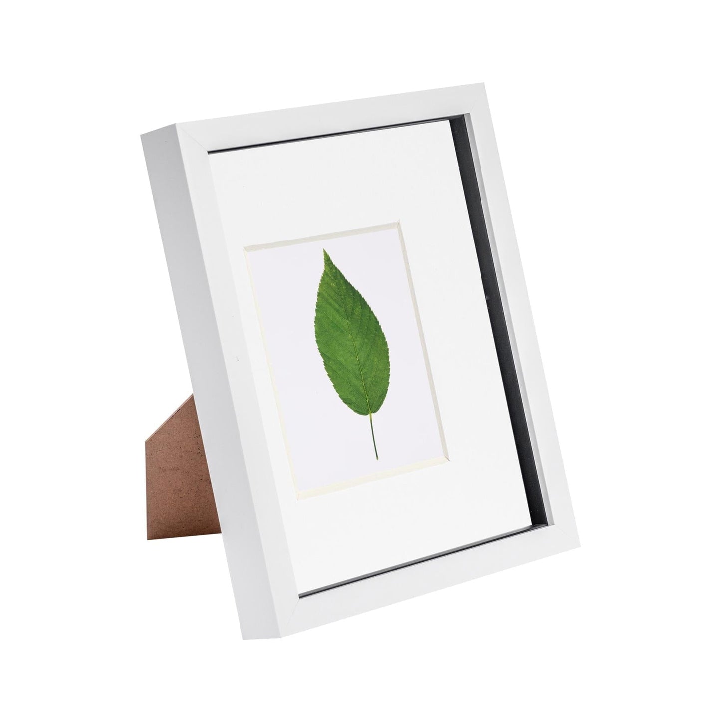 8" x 10" White 3D Box Photo Frame - with 4" x 6" Mount