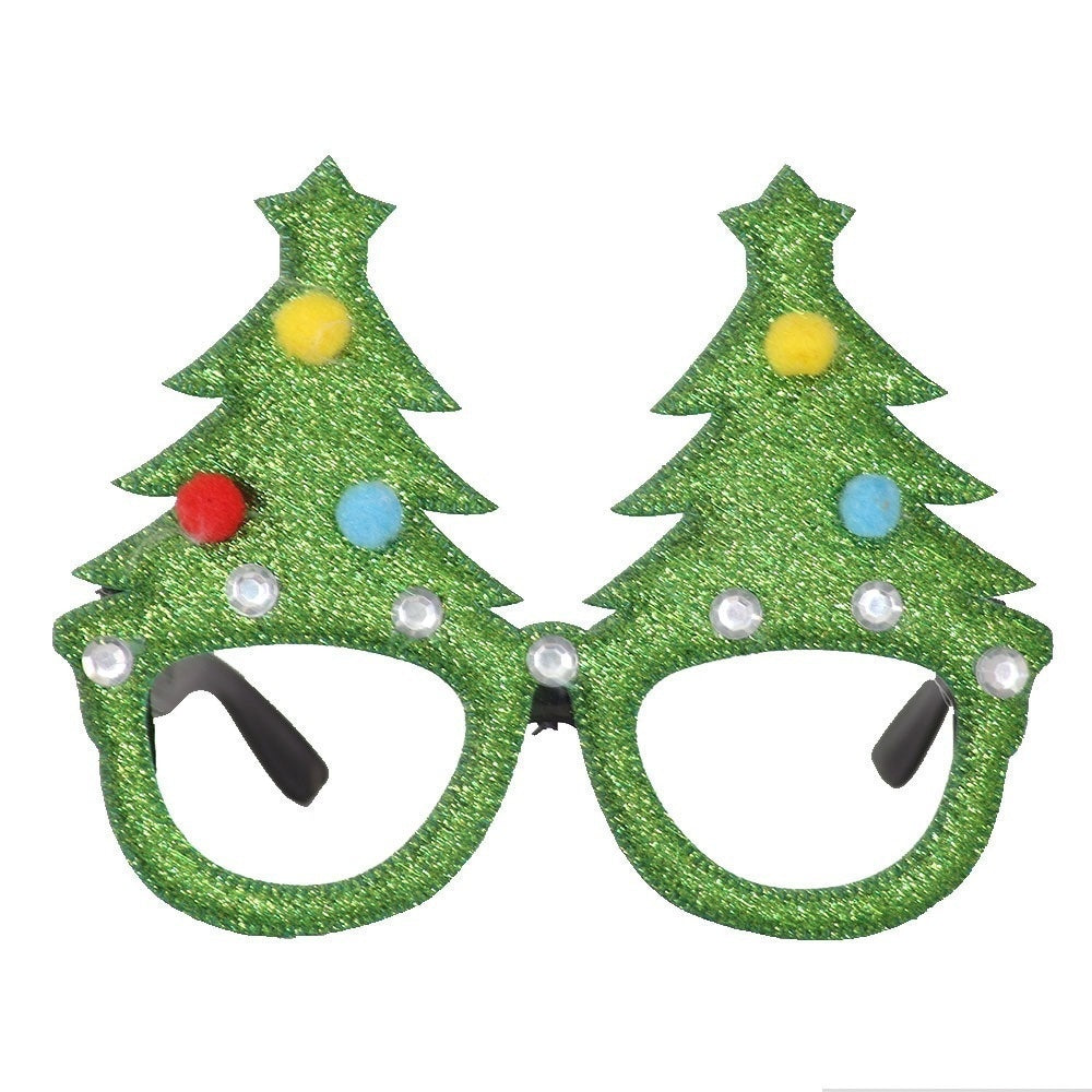 2025Golden Glasses Christmas Day Party Decoration