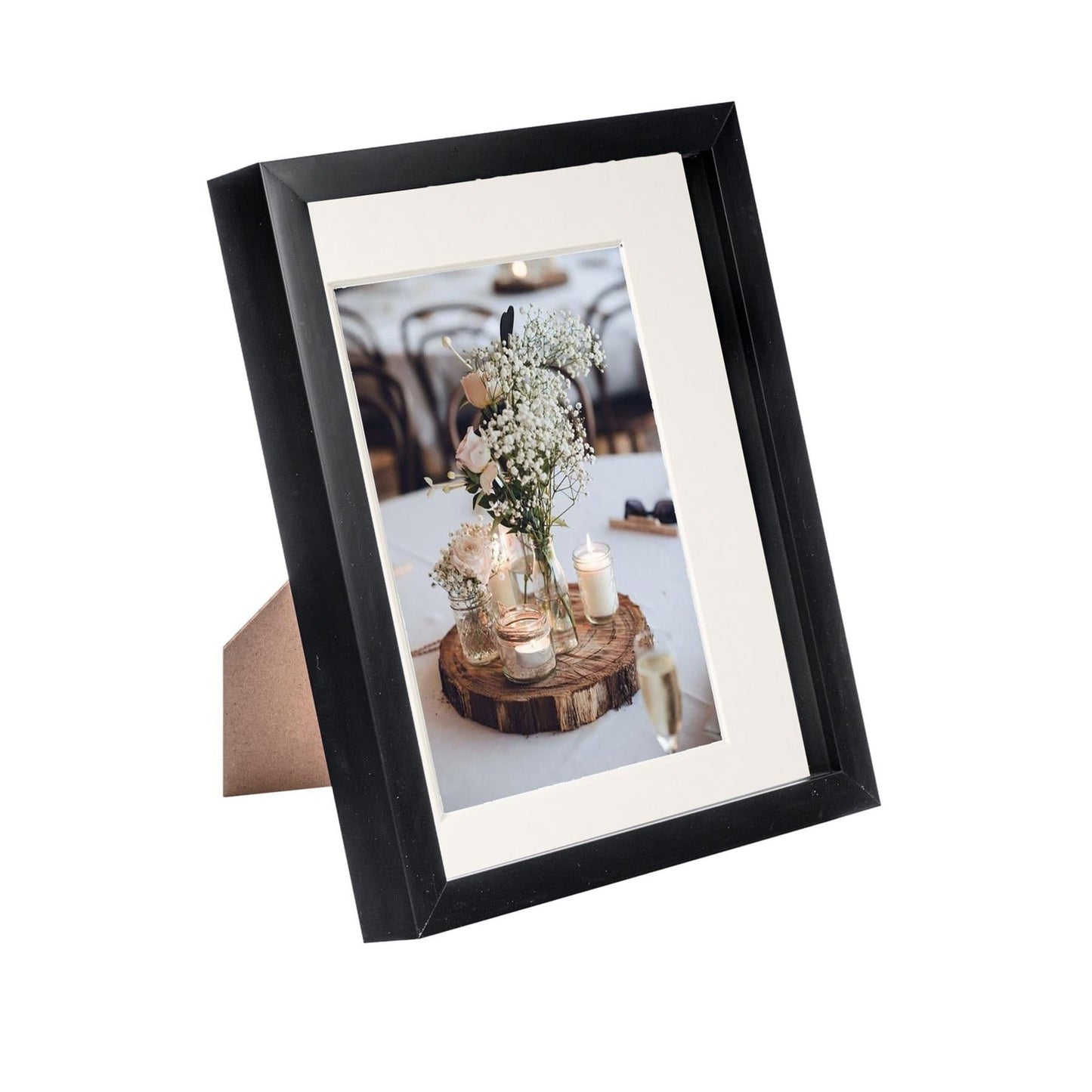 8" x 10" Black 3D Box Photo Frame - with 5" x 7" Mount
