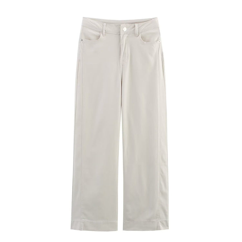 Casual Loose Vintage Commuter Denim Pants withStyle Design Sense