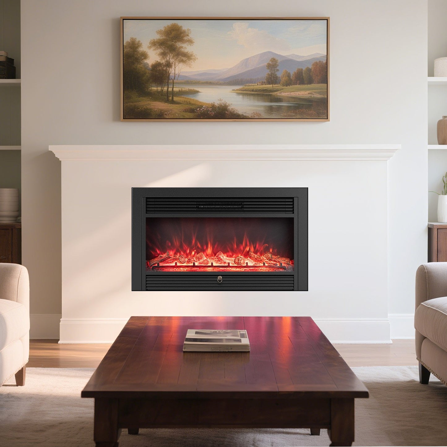 36-Inch Electric Fireplace Insert with Remote Control-36 inch