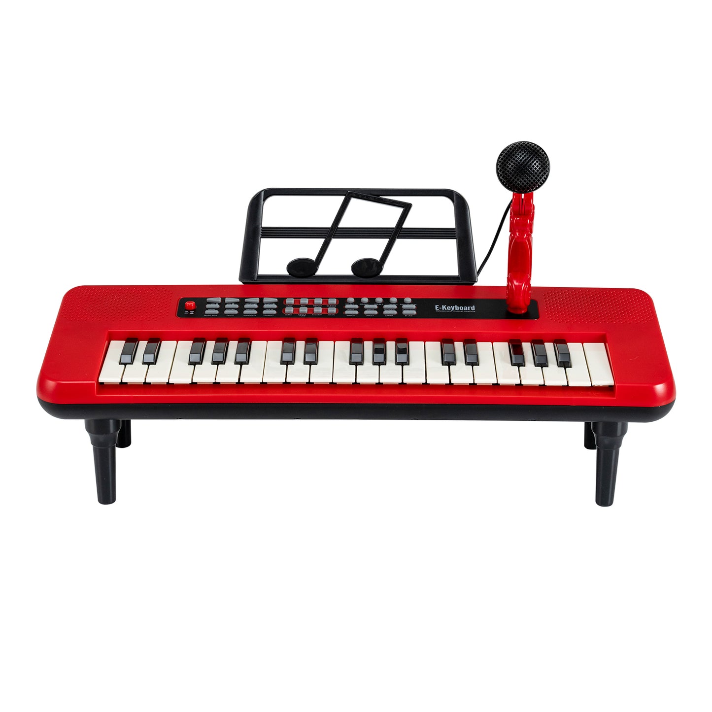 37 Keys Kids Portable Piano Keyboard with Microphone and Music Stand-Blue